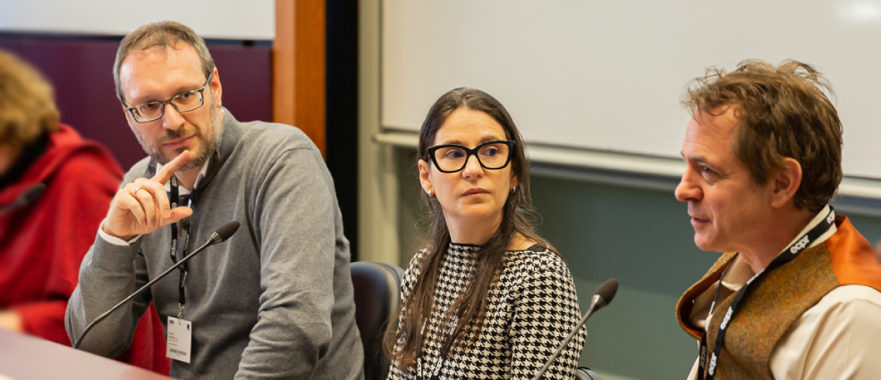The ECPR Method's School Academic Convenors chairing the Winter School House Series roundtable in Leuven in February 2023