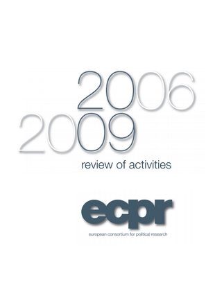 Cover image of activities review 2006-2009